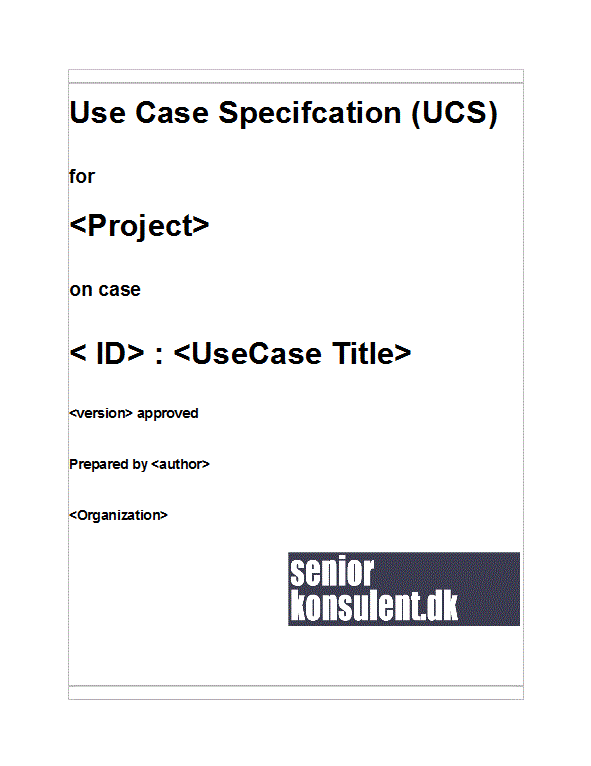 Real Use Case Template